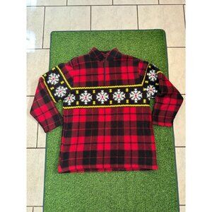 Villager Sport Plaid Fleece Quarter Zip